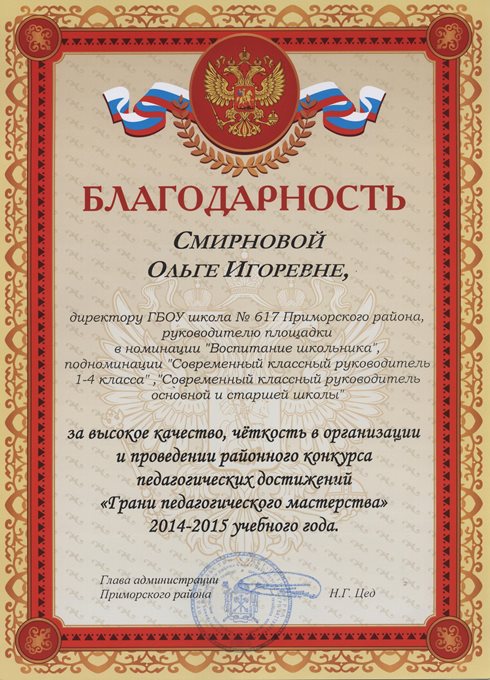 2014-2015 Смирнова О.И. (грани мастерства)